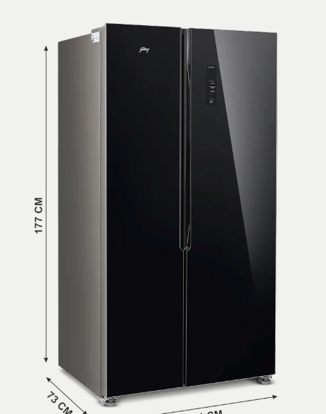 Side by Side Refrigerator 600L Eon Velvet Opera Black - Image 2