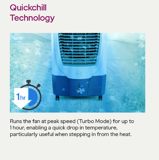 Inverter 67 Litre Desert Air Cooler Dark Grey - Image 5