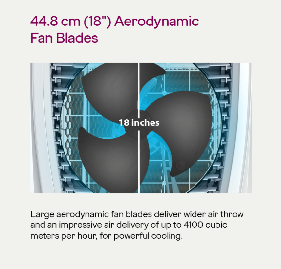 Inverter 87 Litre Desert Air Cooler Wine Red - Image 7