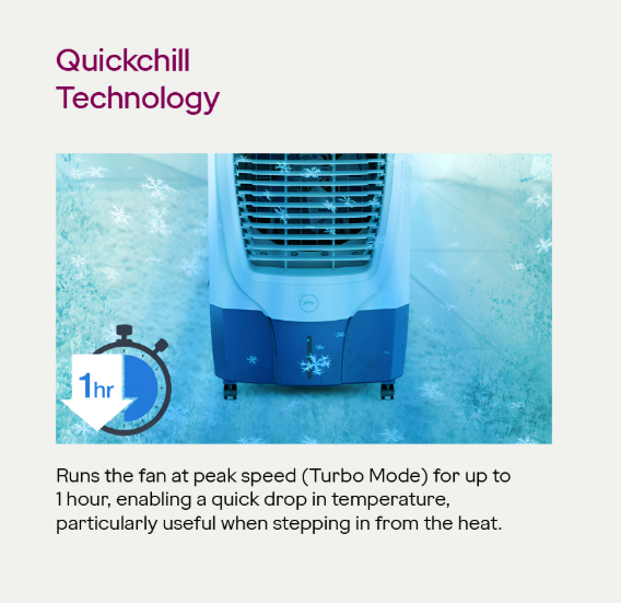 Electronic 67 Litre Desert Air Cooler Dark Grey - Image 3