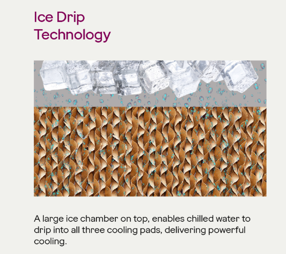 Electronic 67 Litre Desert Air Cooler Dark Grey - Image 4